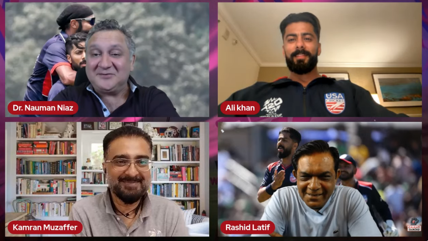 #CaughtBehind Special with Ali Khan (representing USA in #T20WorldCup)
@IamAliKhan23 <a href="/iRashidLatif68/">Rashid Latif | 🇵🇰</a> <a href="/DrNaumanNiaz/">Dr. Nauman Niaz</a> <a href="/krick3r/">Kamran Muzaffer</a> 

Live Now: youtube.com/live/rWDYPdIy4…