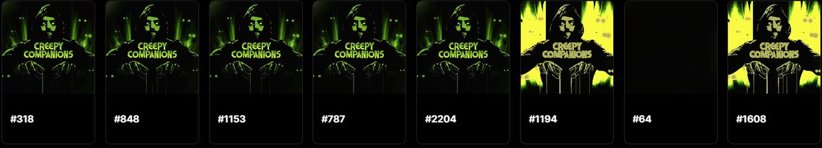 😍Got 4 more from public. Get yours before it mints out.

🙈Sir, wen reveal? @cyberhuahua 

#CreepyCompanions
