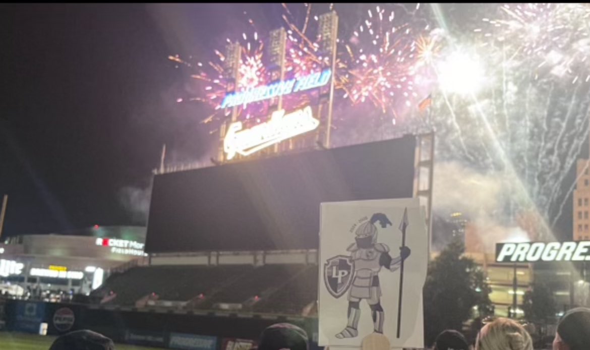 #FlatLancer <a href="/CleGuardians/">Cleveland Guardians</a> for a night of baseball ⚾️ and fireworks 💥 
#WeAreLakePark
<a href="/LPLancers/">Lake Park HS</a> 
<a href="/LPprincipals/">Alexia Ellett (WC) & Sean Potts (EC)</a>