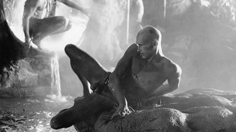 Michael Clark playing a resplendently naked Caliban in Peter Greenaway's wonderful adaption of 'The Tempest' ~ 'Prospero's Books'  {more to come on that front from theatrical explorers of the naked form <a href="/Jarzgar/">Jarzgar</a> in 2025 - 'Ariel / Caliban'}