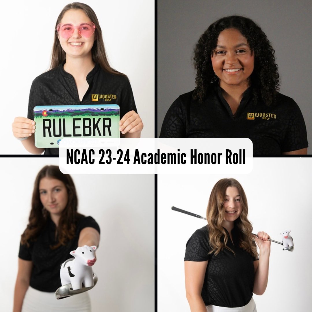 4 of the 184 Fighting Scots student-athletes who were named on NCAC 2023-24 Academic Honor Roll helping Wooster lead the NCAC in most honorees!! Forever putting the “student” in student-athlete📚🧠