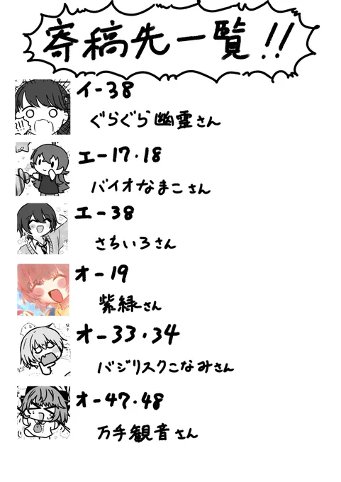 うおもみじさんの寄稿先一覧です!!🐟🍁
#SSF07 