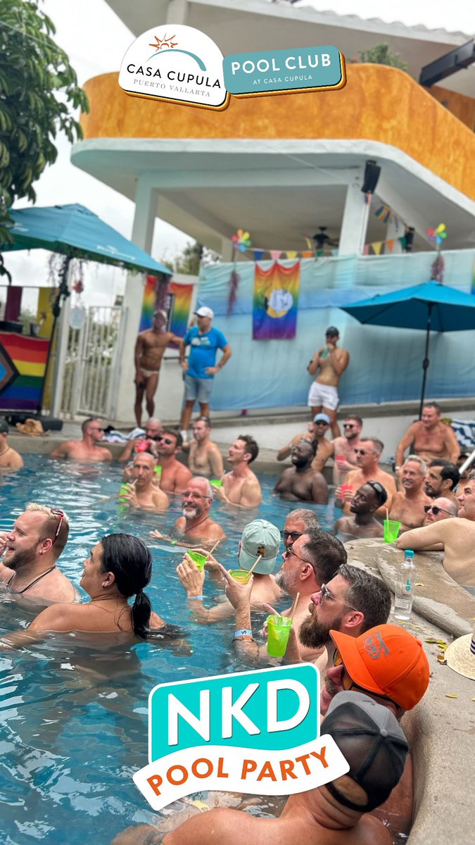 CasaCupula's tweet photo. Naked Pool Party 
¡Your Skin is the Best Dress! 
Join Us Every Saturday 3 to 8 Pm

And Tomorrow 
Big Gay Brunch at 10  to 2
Latin Fiesta 3 to 8Pm

#gaypv #puertovallartagay #gayman #gaypuertovallarta #gayguy #gaypoolparty #nakedpoolparty #gay https://t.co/WDg4rP4Iuh