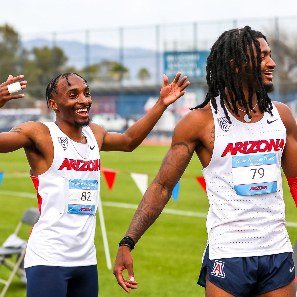 Franchise2121's tweet photo. 💫It’s time to #BearDown as @Tray_W8 and Tyson Tippett run in the qualifying round in the 100m today! 🔥I couldn’t be more proud of these two! Let’s get after it today 💪🏿 #ArizonaSprintCrew #BeyondBlessed #ArizonaTrack https://t.co/lXEgvGKYB7