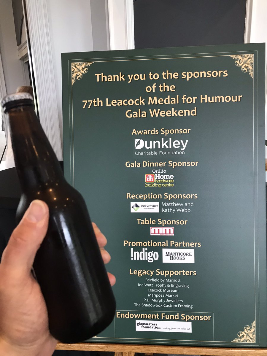 And now… a (humorous) word from our sponsors

Special thanks to our Award Sponsor:
The Dunkley Foundation
And our Gala Dinner Sponsor:
Home Hardware Orillia