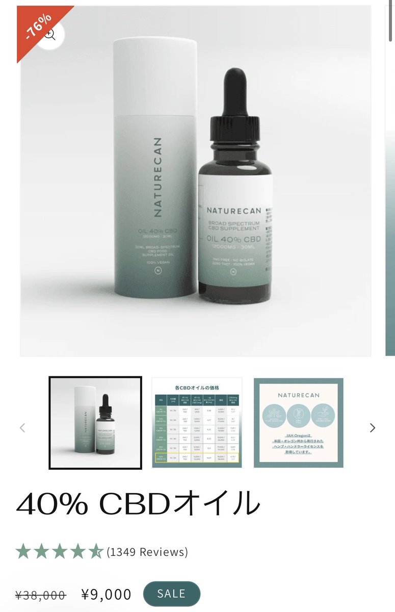 NATURECAN 15% CBDオイル 30ml