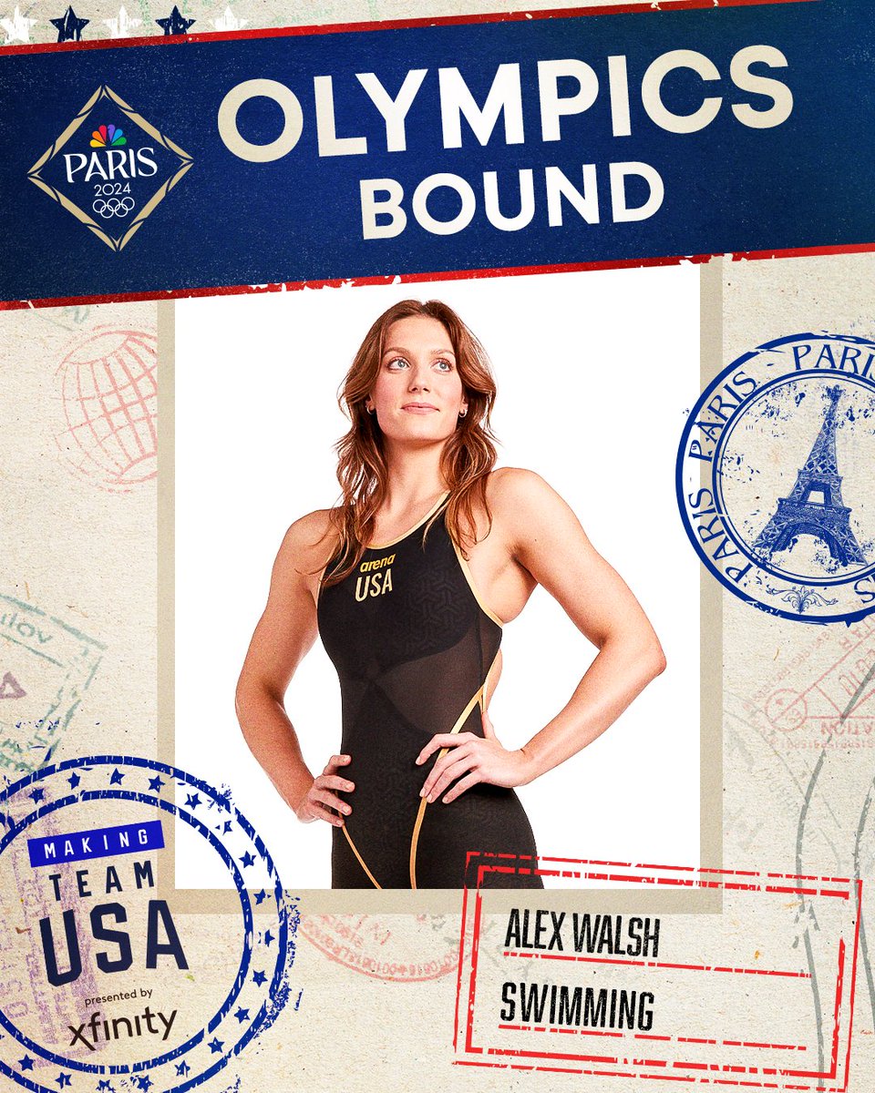 NBCOlympics's tweet photo. Alex Walsh is booked and busy this summer! 🇫🇷 #SwimTrials24 https://t.co/MS0lwo4fI2