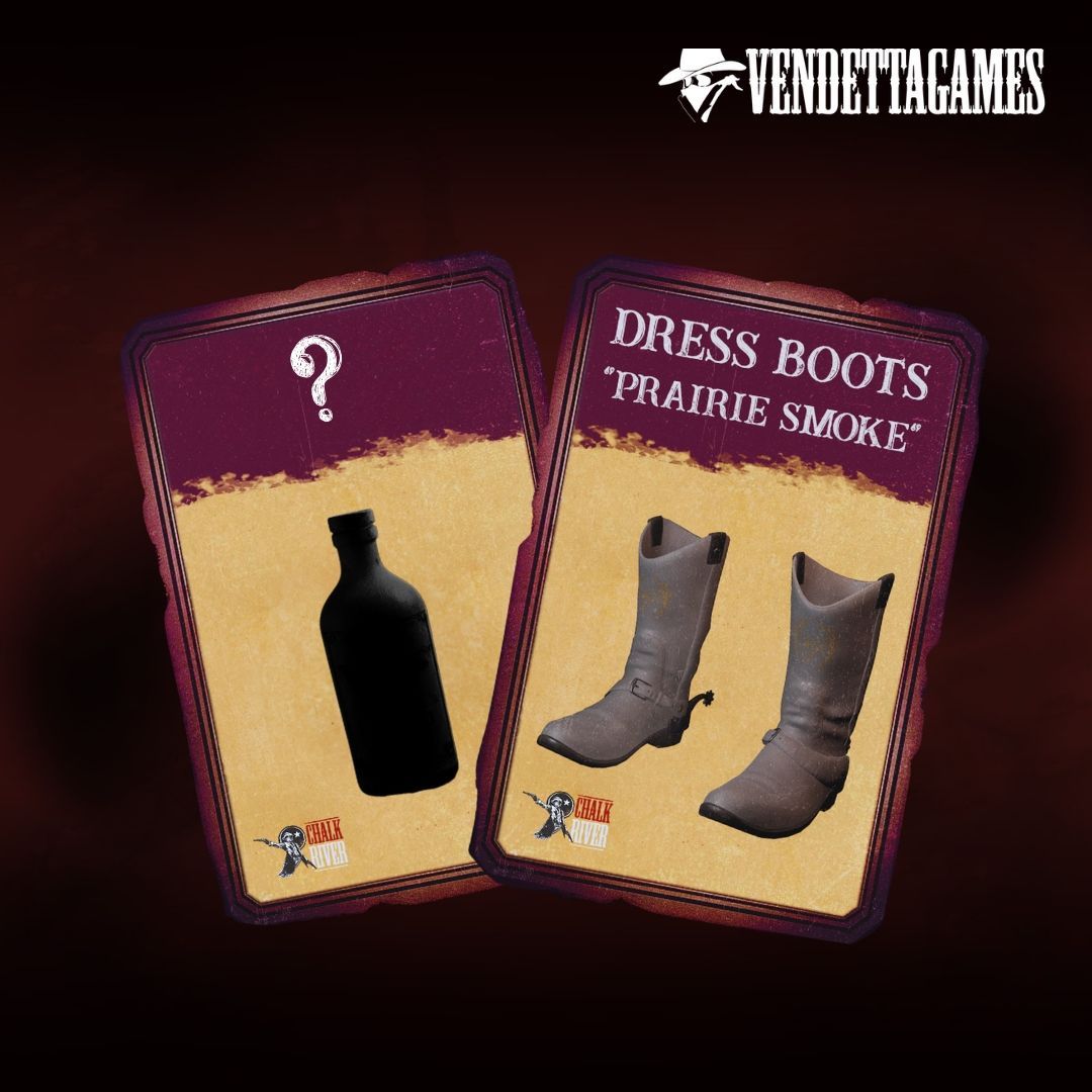 VendettaGamesHQ's tweet photo. What's this upgraded material needed to #craft #DressBootsPraireSmoke? #CraftandConquer https://t.co/YgoGSuUVxd