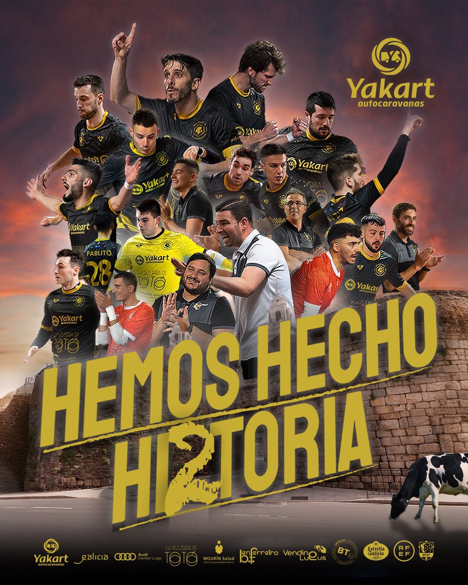ADCLugoSala's tweet photo. ¡¡¡¡FINAAAAAAAL FINAAAAAAAL FINAAAAAAL NO PARAMOS DE LLORAR PORQUE SOMOS EQUIPO DE 2ª RFEF FUTSAL!!!!!

HEMOS HECHO HISTORIA. 

#LugoSalaNuncaSeRinde https://t.co/MuH11JEEa1