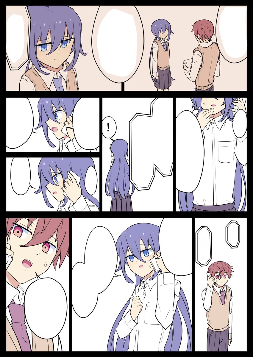 作画途中。親子の会話