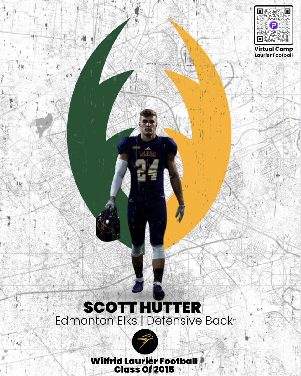 PurpleShiftLive's tweet image. Scott Hutter is a defensive back for the Edmonton Elks who was apart of the recruiting class of 2015 for the Laurier Golden Hawks. Are you next?! Checkout Laurier’s First ever Virtual Player ID camp now
#SoarAbove
#CFL