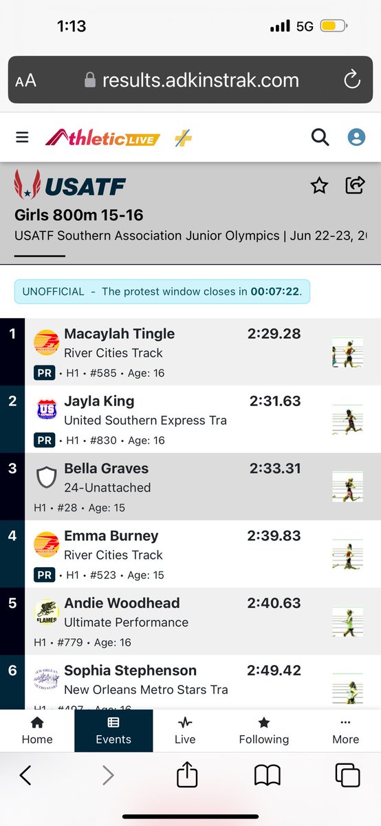 Congrats to Mac on being district champion for the Southern USATF junior Olympics