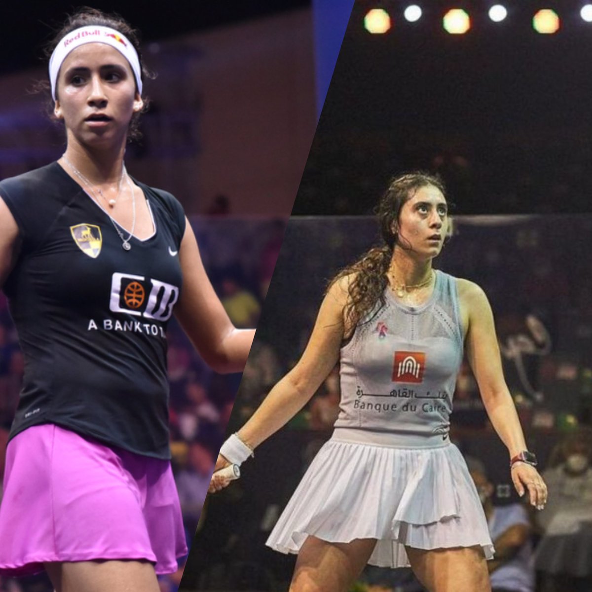 قبل النهائي المصري الخالص  لبطولة العظماء الثمانية بساعات🇪🇬⏳

نور الشربيني في مواجهة نوران جوهر مرة أخرى 🤝

نور الشربيني قد استطاعت الفوز باللقب على حساب نوران جوهر عام 2022 🏆

واستطاعت نوران الفوز باللقب عام 2023 على حساب مواطنتها هانيا الحمامي 🏆

فلمن اللقب ❓

#إيجي_اسكواش