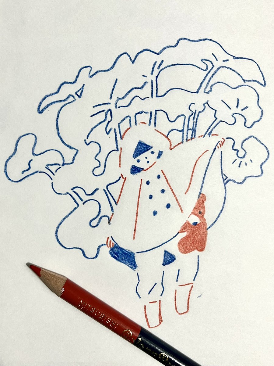 「赤青鉛筆で描いています」|ryukuのイラスト