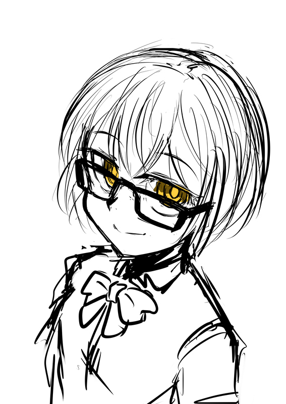 後輩ちゃんの可愛いバランス未だによく解らない落書き 