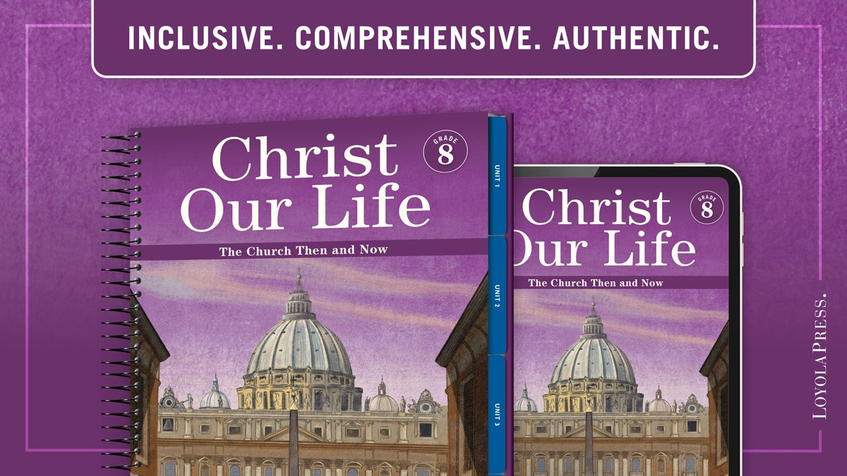 loyolapress's tweet photo. Explore the exceptional qualities of #ChristOurLife from #LoyolaPress! It is "Inclusive, Comprehensive, and Authentic!" It empowers students to deepen their faith journey and grow in their relationship with God. Learn more on our website. https://t.co/mEE1X46vWi. https://t.co/SknSiAyRfI