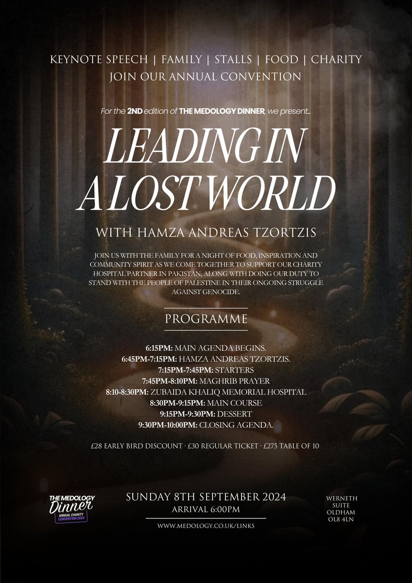 The Medology Dinner: Our Annual Charity Convention. 🕺🏻

Join us with the family for a night to remember as we come together and support our charity partner hospital in Pakistan, the Zubaida Khaliq Memorial Hospital, located in one of the most remote regions in the world &amp;