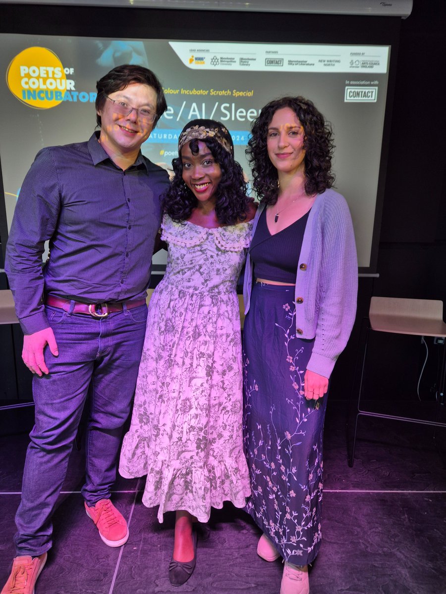 Words of Colour (@wordsofcolour) on Twitter photo Our #PoetsofColourIncubator artists <a href="/Pabitez/">BITEZ🫀</a>, <a href="/jpaknelson/">Jeremy Pak Nelson</a> and #IlishaThiruPurcell after a great Scratch Night <a href="/ContactMcr/">Contact</a> with <a href="/McrPoetryLib/">Manchester Poetry Library</a>. Proud and excited for their scaled up Showcase on 12th Sept 2024 with special guests. Save the Date. Our #PoetsofColourIncubator artists <a href="/Pabitez/">BITEZ🫀</a>, <a href="/jpaknelson/">Jeremy Pak Nelson</a> and #IlishaThiruPurcell after a great Scratch Night <a href="/ContactMcr/">Contact</a> with <a href="/McrPoetryLib/">Manchester Poetry Library</a>. Proud and excited for their scaled up Showcase on 12th Sept 2024 with special guests. Save the Date.