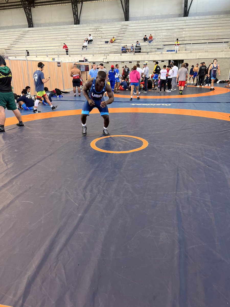 🚂Mo is now 2-0 in his pan am debut. 🚂 winning both matches by technical fall! He will wrestle in the finals later today!