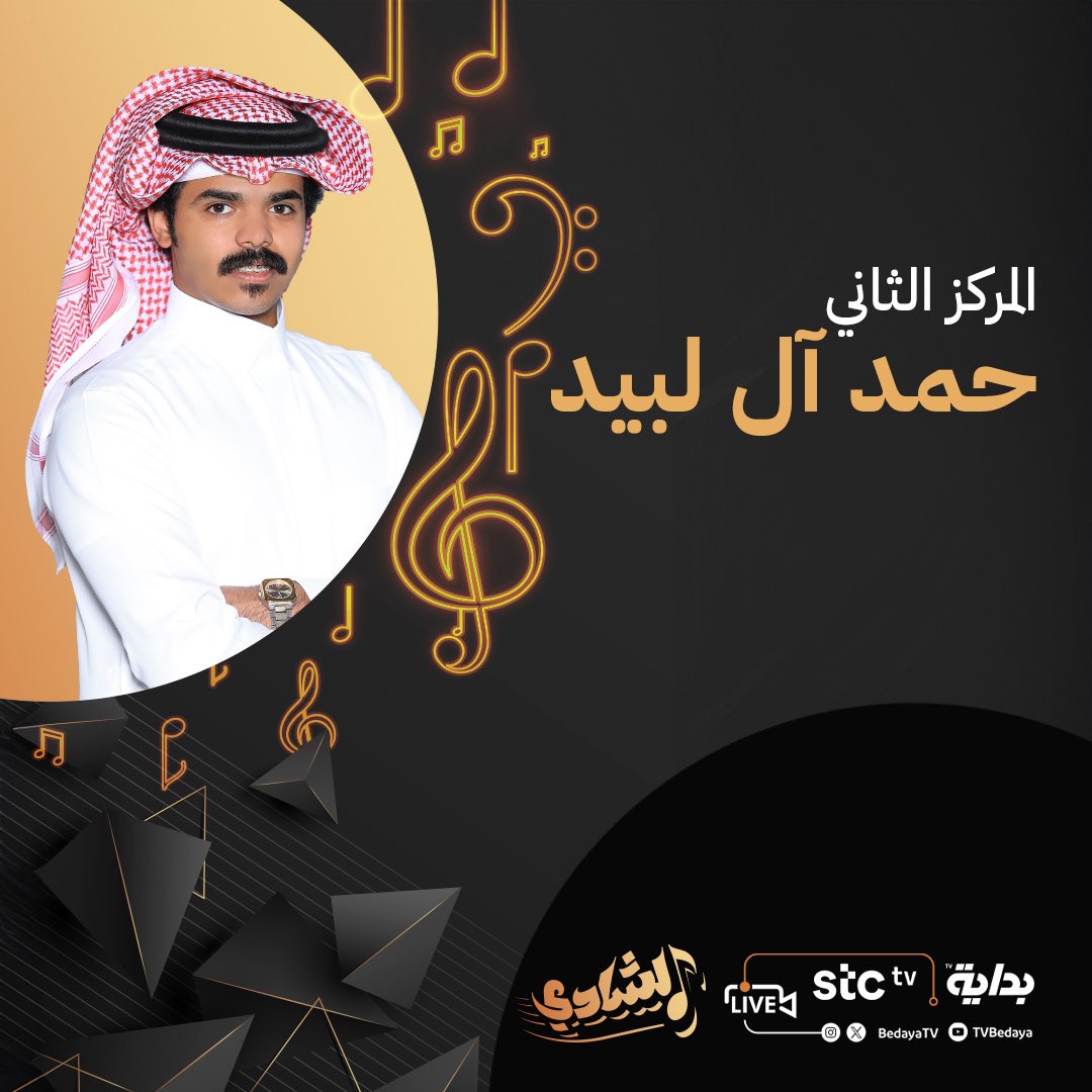 خلال البرنامج ابداع وتمكن بصوته العذب وقال بلسان حاله انا هُنئ جبل ولاتهزني ريح 🔥
مبروك حصول نجمنئ المركز الثاني ❤️‍🔥🤩
شاكرين لكم ي الدعمين❤️‍🔥
  #حمد_ال_لبيد 
<a href="/hamad_albid/">حمد ال لبيد</a>
#الشادي