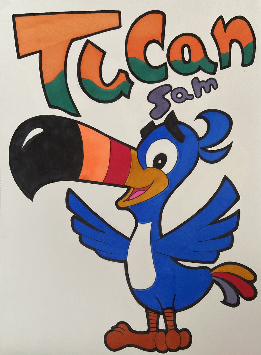 aj_morse's tweet image. Tucan Sam 
#toucansam #frootloops #cereal #breakfast #mascot #cartoon #art #artist