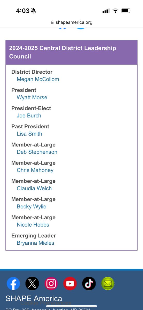 MrsHobbsPE's tweet image. Another exciting announcement! I am also Central District Member at Large for @SHAPEAmericaCD! I am beyond thankful for this opportunity! I am so excited for this next year! Here is to a year full of growing as a professional! #gettinginvolved #physed