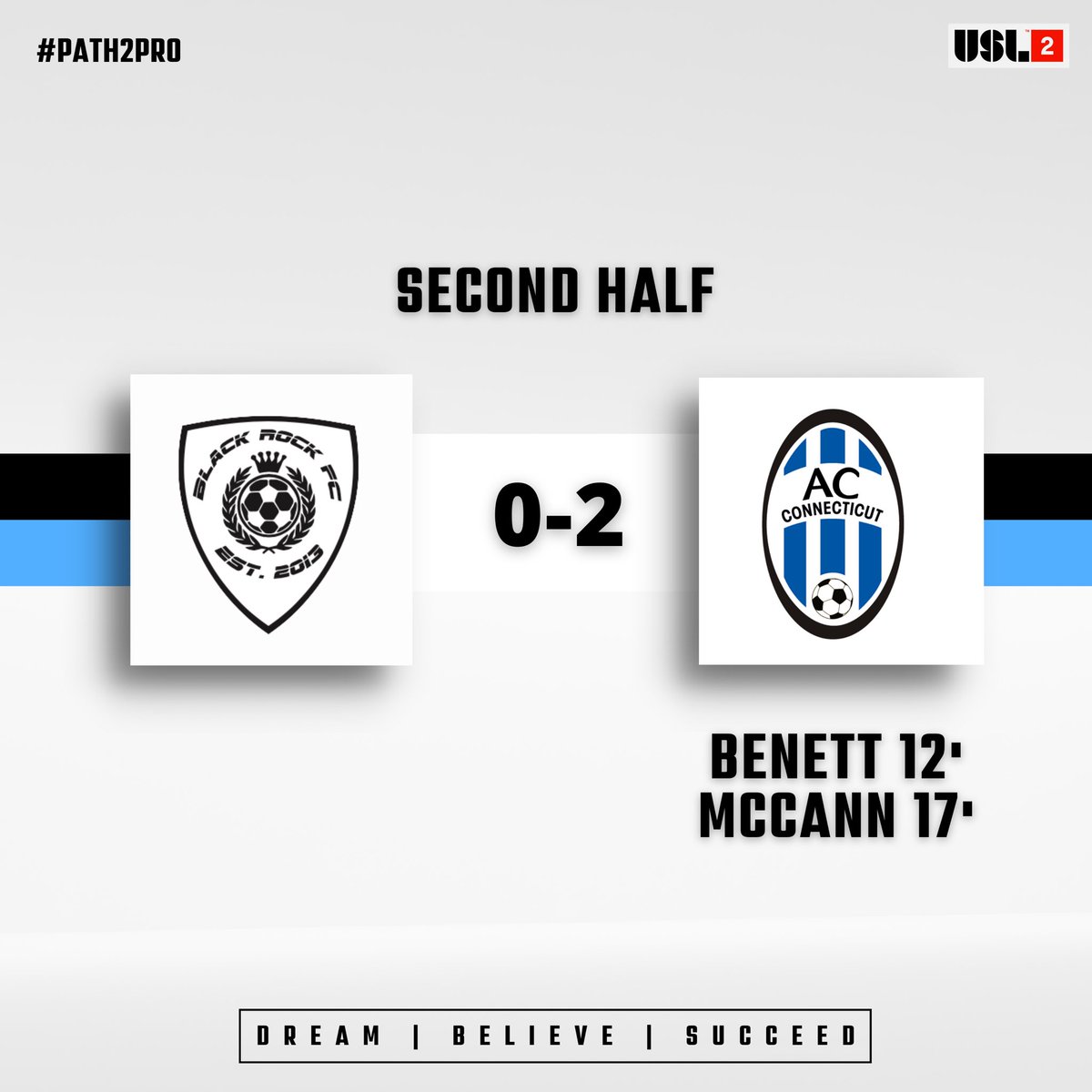 Second half underway, come on boys! #blackrockfc #dreambelievesucceed #path2pro