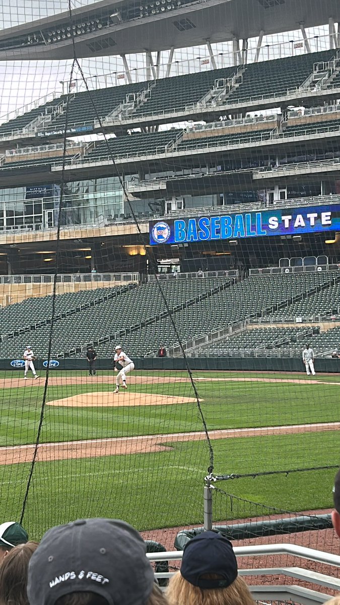 Guerin back into pitch for Mounds View after the rain delay. 1,2,3 inning in the 4th. 2-1 MV after 4