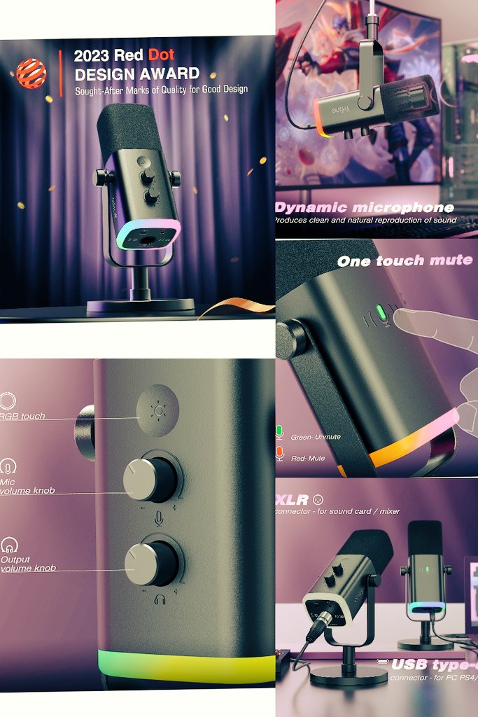 FIFINE-USB وميكروفون ديناميكي XLR مع زر كتم الصوت باللمس ، مقبس سماعة الرأس ، أدوات تحكم I/O للكمبيوتر ، PS5 ، خلاط PS4 ، ميكروفون الألعاب ، مكبر للصوت AM8;السعر الأصلي SAR 385.09;السعر الآن: SAR 195.93;انقر واشتري: s.click.aliexpress.com/e_mK7RSXS 
#يورو𝟐𝟎𝟐𝟒