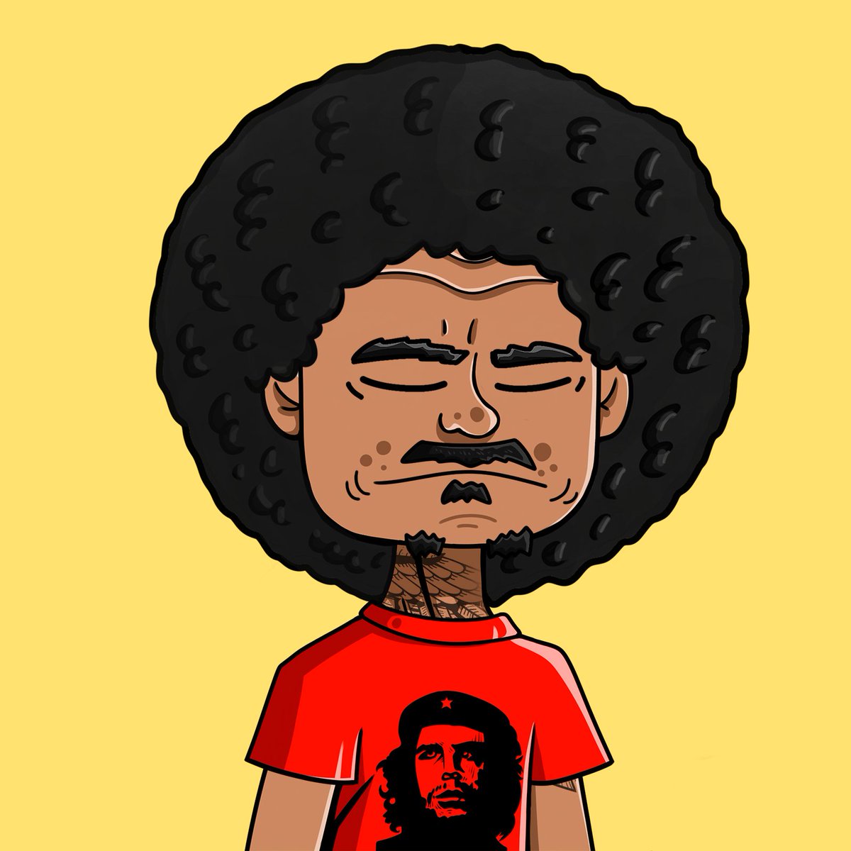 😢 Why so serious? Our procrastinator is feeling the blues today in his Che Guevara tee and Afro. Remember, it's okay to feel down sometimes. Let's lift each other up and keep the vibes positive! 💪✨ 

getgems.io/collection/EQC…

#ProcrastinationWorldNFT #StayPositive #pw #ton