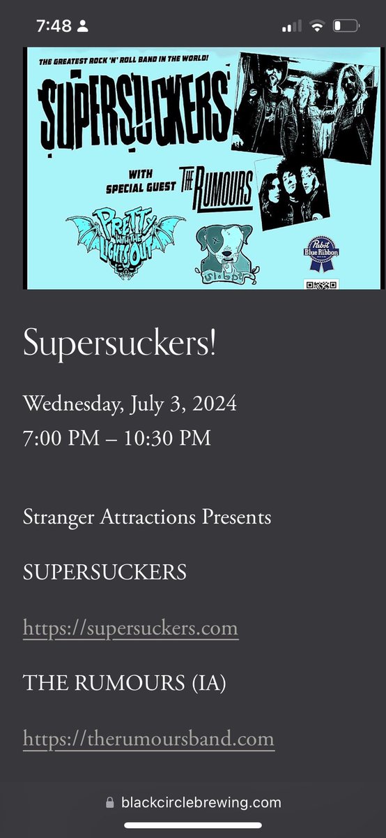 Our Brothers in Slobber will be playing at the Black Circle in Indianapolis, IN. on July 3 heading into a 4 day weekend!  They are opening for the National Act the SuperSuckers!  If you like your music Hard and Fast, I recommend this show!  It is going to Rock!  <a href="/SupersuckersRnR/">SUPERSUCKERS</a>
