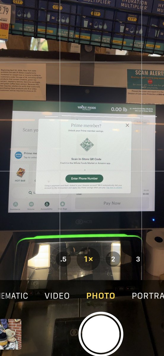 bgold's tweet photo. Just discovered a silly bug @ the Williamsburg @WholeFoods - scanning the “Pay with @amazon Prime” QR code @ self checkout brings you to the Wikipedia homepage instead of a pay screen. Health snax with a side of info snax, payment still required https://t.co/AxfwScryoi