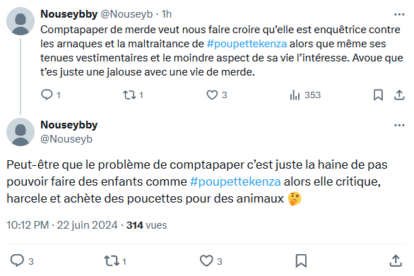 bkant's tweet image. Le level des Poupettes les plus ferventes. Soyez prêtes à tout. Après le RSA, elles sont aller jusqu'à vous inventer une infertilité pour défendre les grands créateurs. #poupettekenza #secte