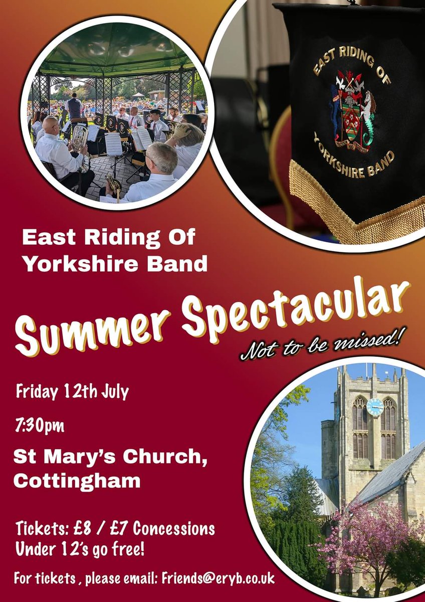 East Riding Band (@eastridingband) on Twitter photo We're coming to Cottingham! Drop a message our way to let us know you're coming! To reserve your seats, please email friends@eryb.co.uk
<a href="/BrassBandsEng/">Brass Bands England</a> <a href="/Cottingham_High/">Cottingham High</a> <a href="/LoveLocalEY/">LoveLocal-Cottingham</a> <a href="/East_Riding/">East Riding Council</a> We're coming to Cottingham! Drop a message our way to let us know you're coming! To reserve your seats, please email friends@eryb.co.uk
<a href="/BrassBandsEng/">Brass Bands England</a> <a href="/Cottingham_High/">Cottingham High</a> <a href="/LoveLocalEY/">LoveLocal-Cottingham</a> <a href="/East_Riding/">East Riding Council</a>