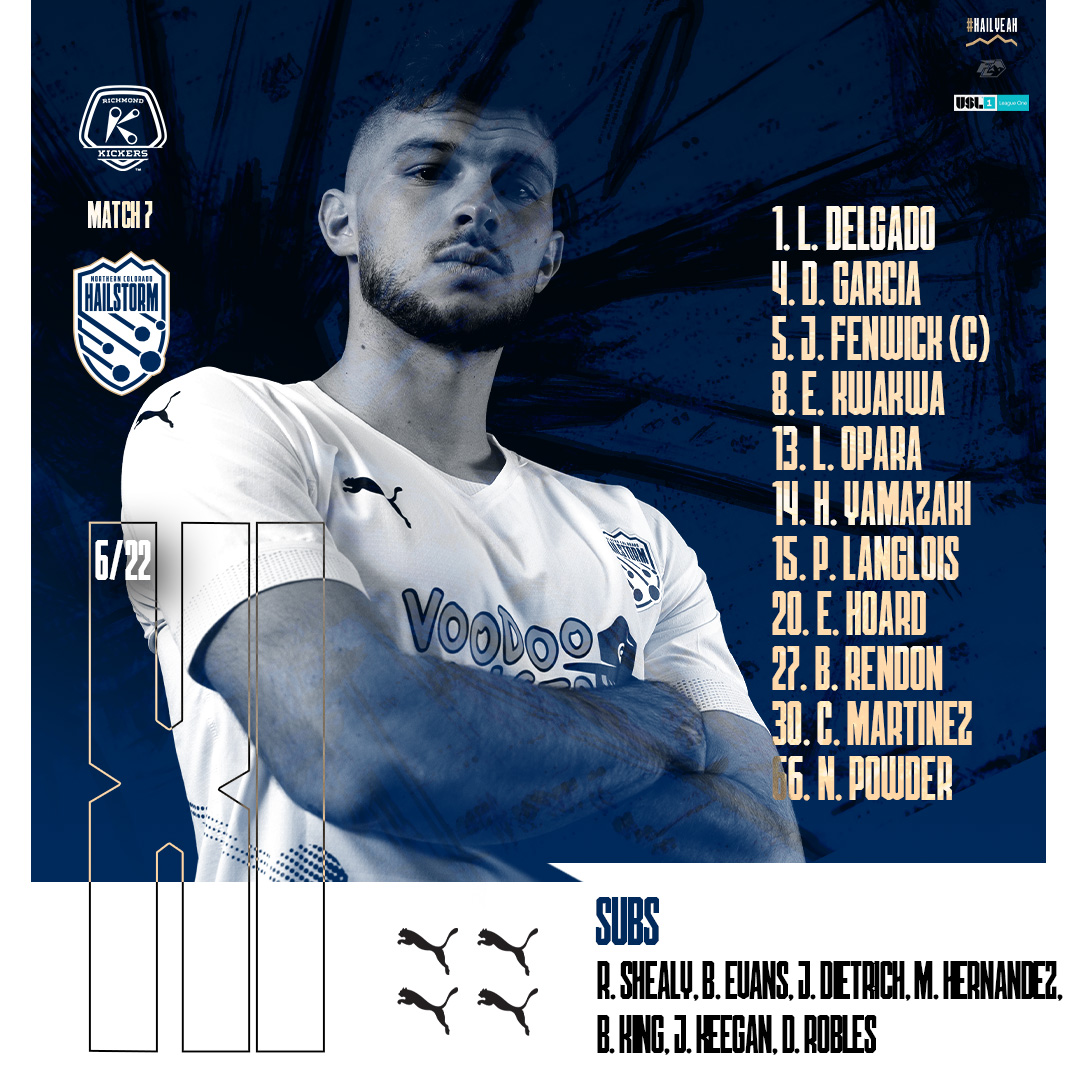 One more hour til this Saturday scuffle. Here's our Starting XI! Tune in on ESPN+!

#HailYeha #RICvNCO