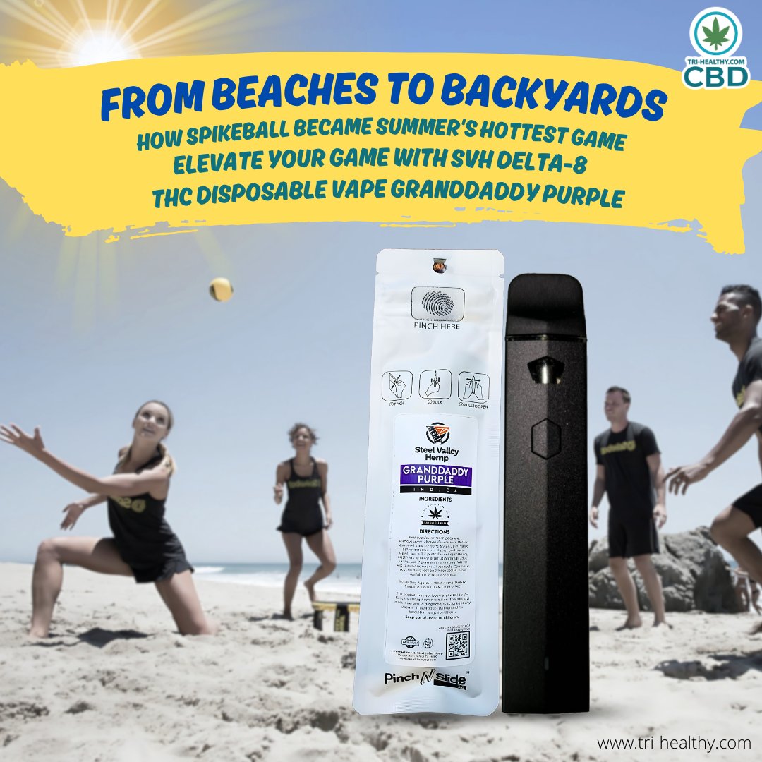 Experience the ultimate relaxation with SVH Delta-8 THC Disposable Vape in "Granddaddy Purple." 🌿 Enjoy the rich, grape-like flavor and let the stress melt away. 🍇💨

#Trihealthy #GranddaddyPurple  #Relaxation #SmoothHits  #Unwind #ChillVibes ✌️🌿