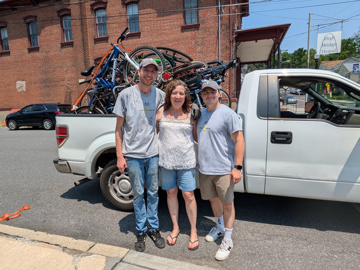 Saint Joseph's Church, High Bridge: 25 bikes and 6 sewing machines. ready to ship to our new partner in Sierra Leone.