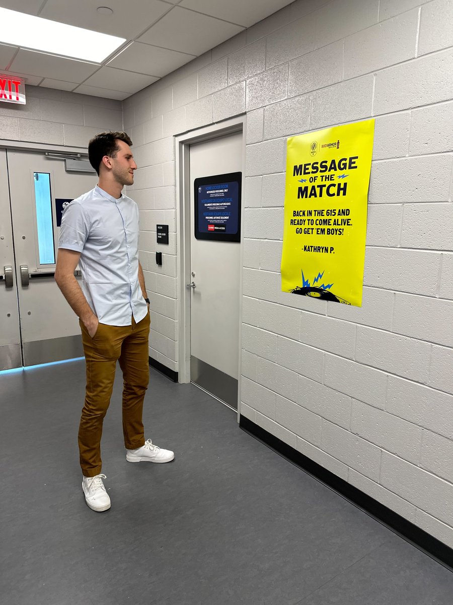 NashvilleSC's tweet photo. Shoutout to Kathryn P. for today's @DrinkBODYARMOR Message of the Match 👏 https://t.co/XEItQvVbnV