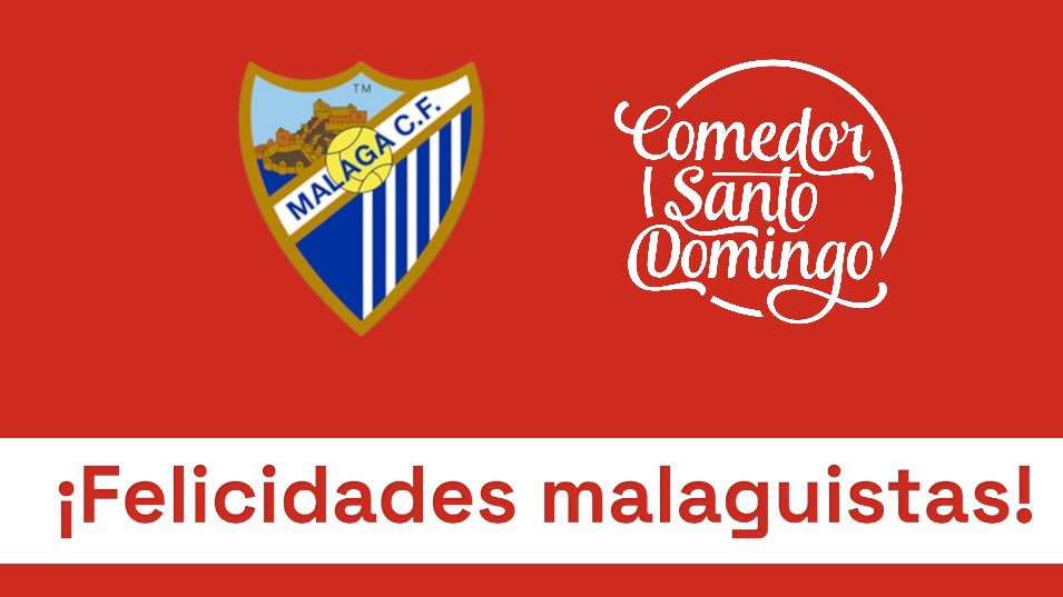 Desde el Comedor Santo Domingo felicitamos al <a href="/malagacf/">Málaga CF</a> por su ascenso de categoría en el fútbol español. Enhorabuena a una entidad solidaria y siempre presente en nuestra institución. Celebremos juntos sus logos y compromiso dentro y fuera del campo. ¡Enhorabuena malaguistas!