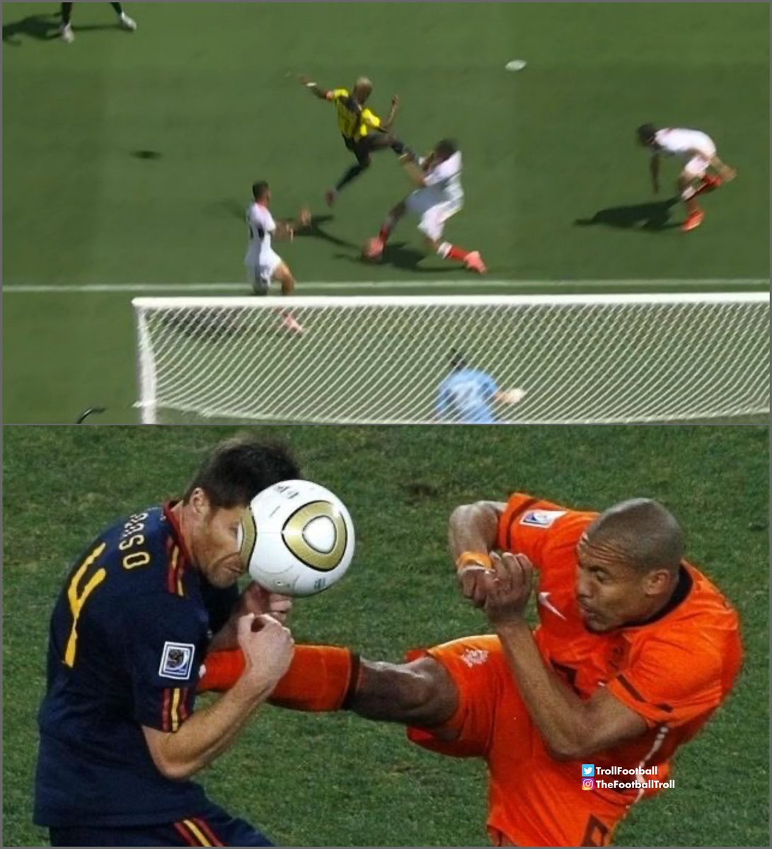 TrollFootball's tweet photo. Enner Valencia thinks it's a king fu match https://t.co/fwf7DA24aV