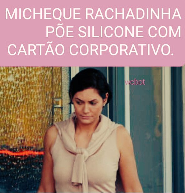 wwanniacbot's tweet photo. Micheque, Michelle Rachadinha corrimão, colocou silicone com cartão Cooperativo,Outro escândalo,Afirma PF. https://t.co/K73Dmu36B8