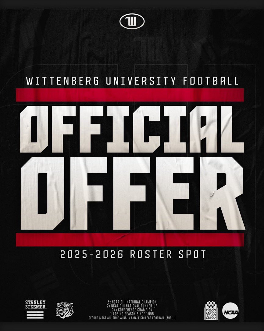 Trevor Whitney (@tjwhitney75) on Twitter photo After a great conversation with <a href="/darnell_ish_99/">Darnell Ishman</a> I am blessed to have received an offer from Wittenberg University!! <a href="/DaleRodick/">Dale Rodick II</a> <a href="/CoachChad_T3/">Coach Chad</a> <a href="/SVFootball23/">Spencerville Football</a> After a great conversation with <a href="/darnell_ish_99/">Darnell Ishman</a> I am blessed to have received an offer from Wittenberg University!! <a href="/DaleRodick/">Dale Rodick II</a> <a href="/CoachChad_T3/">Coach Chad</a> <a href="/SVFootball23/">Spencerville Football</a>