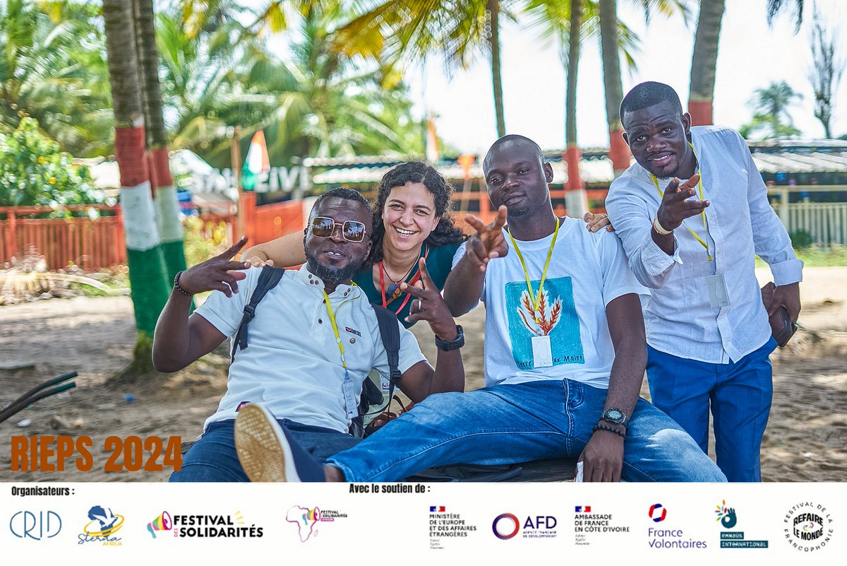 Rencontre Internationale de l'Éducation Populaire et Solidaire 

Une très bonne expérience 

Abidjan et grand bassam. 

#irifou #ARK
<a href="/AFD_France/">Agence Française de #Développement (AFD) 🇫🇷 🇪🇺</a> <a href="/CRID_asso/">CRID</a> <a href="/bjlaurenceau/">barbara laurenceau</a> <a href="/_Festisol/">Festival des Solidarités</a> @AmbFranceSEDR <a href="/UNESCO_fr/">UNESCO en français</a> <a href="/USAIDWestAfrica/">USAID West Africa</a> <a href="/USEmbassyBenin/">U.S. Embassy Cotonou</a> <a href="/yalidakar/">CRL YALI DAKAR</a> <a href="/UNFP/">UNFP</a> <a href="/yali_s6/">YaliDakarS6</a> <a href="/UNICEF_FR/">UNICEF (FR)</a>