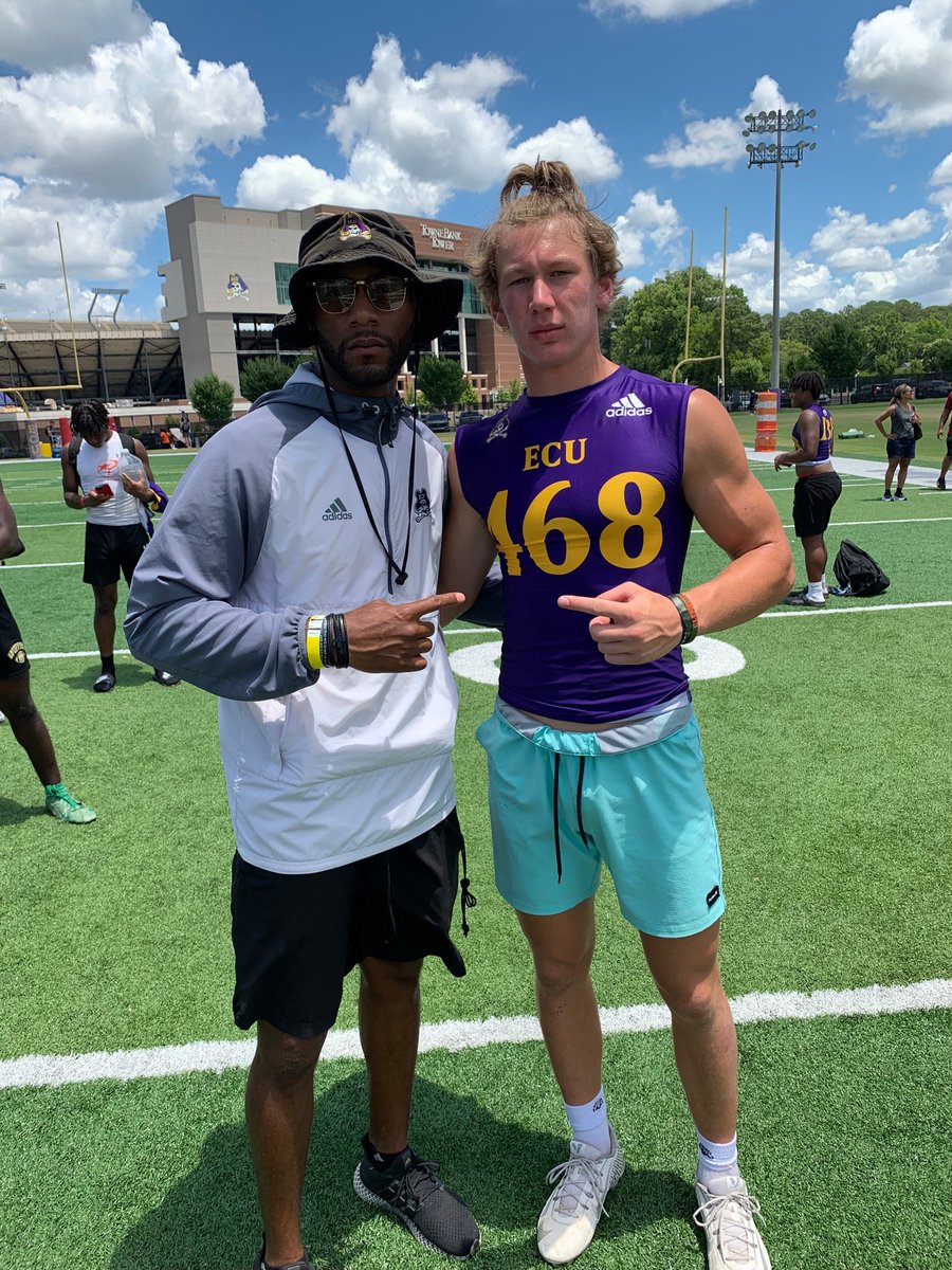 HayneTobias's tweet photo. Had a great day at the @ECUPiratesFB camp! @CoachBryanTill @coach_dbridges @UPHS_Football  @_ShowtimeElite https://t.co/ATjfUNU9ux