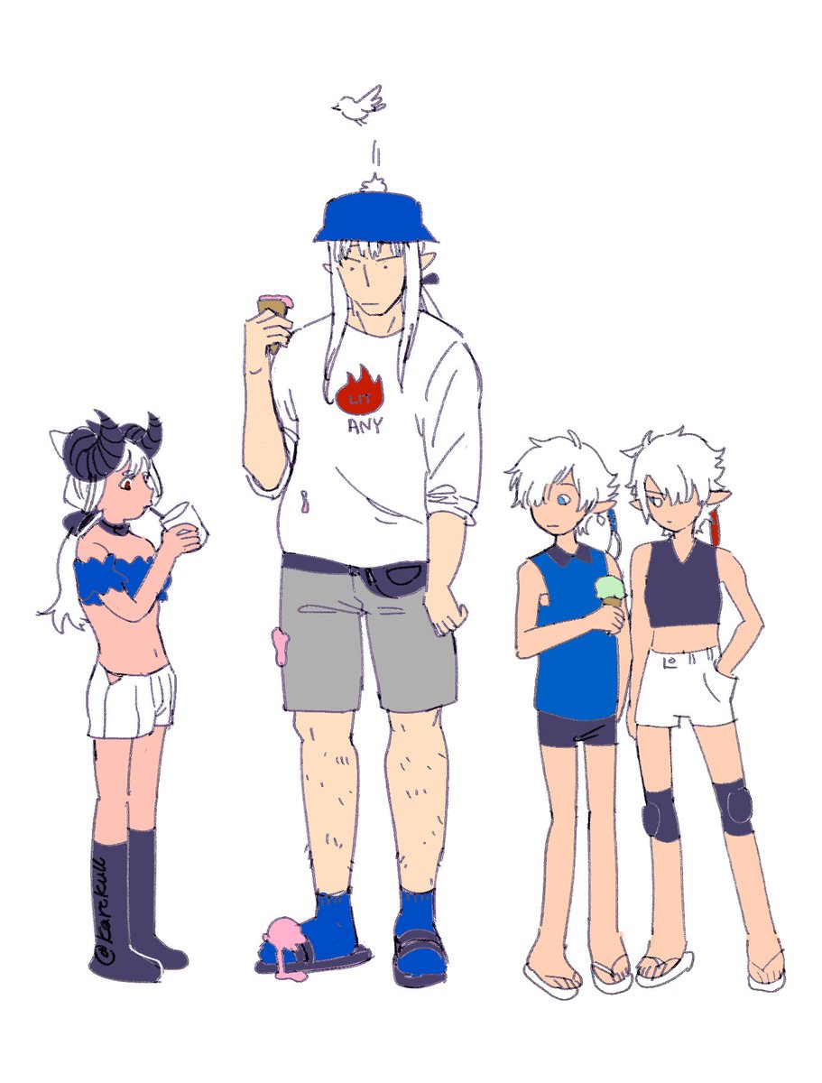 Karekull's tweet photo. Just felt like doodling Estinien dropping ice-cream on his socks and slides https://t.co/m2g5CxtiSn