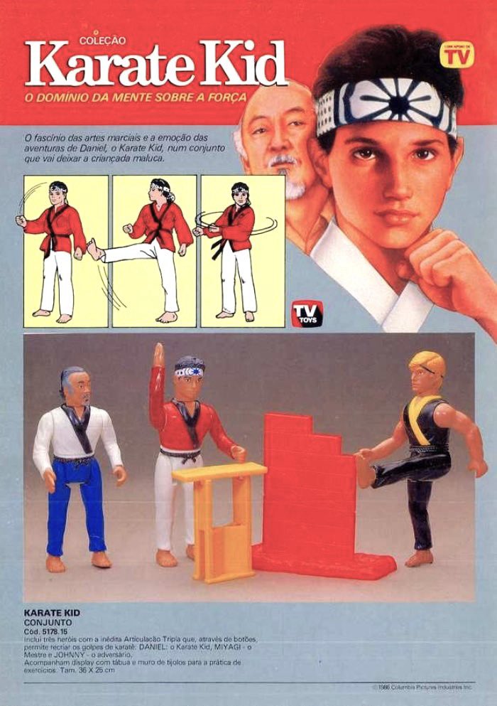 The Karate Kid movie was released on June 22, 1984, with action figures and playsets produced by Remco in 1986.