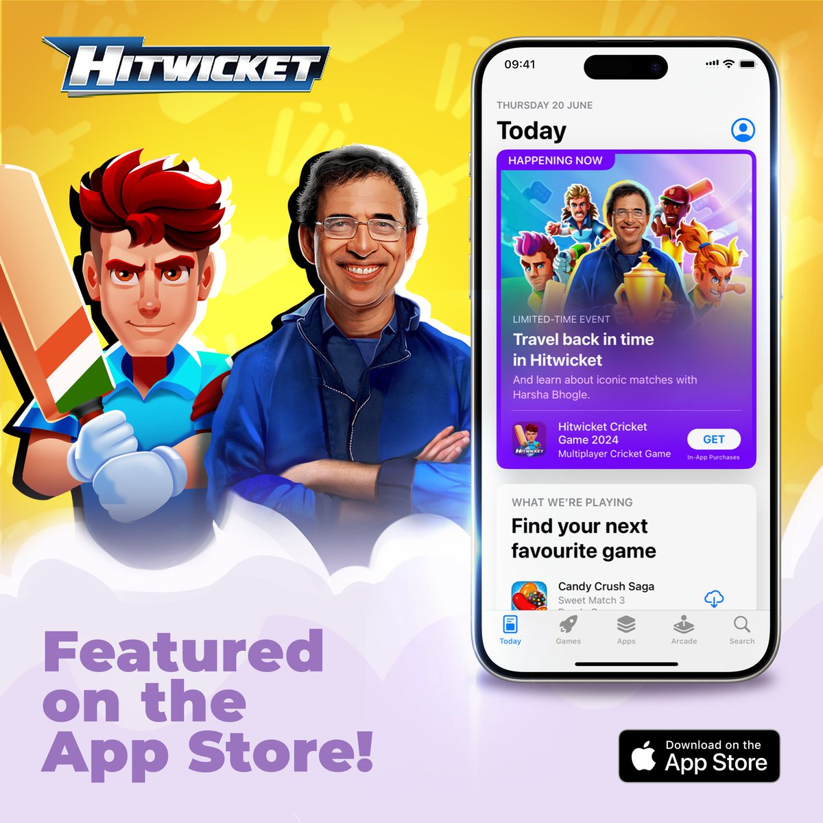 Partnerships build cricketing legends. Delighted to share that Hitwicket, my partner in cricket gaming, is now featured on the front page of App Store! 
Together, we're not only hitting the boundaries, but also pushing them.
My first shot at building something for gaming, let me