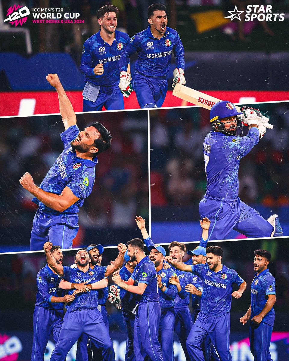 StarSportsIndia's tweet photo. This is what burying your 2023 ODI World Cup ghosts look like! 😁🇦🇫

After this upset, will #TeamIndia knock Australia out with a win over them tomorrow? 👀

Onto #𝐒𝐮𝐩𝐞𝐫𝐑𝐢𝐯𝐚𝐥𝐫𝐲 NOW 👉 #AUSvIND | TOMORROW, 6 PM | #T20WorldCupOnStar https://t.co/JlX71P3yaX