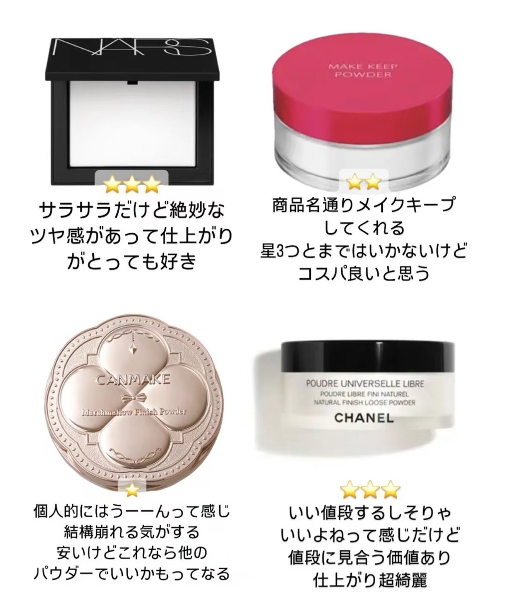 Hifsa_malik_7's tweet photo. 人気のフェイスパウダーのレビューまとめたよ❕

ちなみに私は、乾燥肌で、チャコットを使ってるよ🌸💫 https://t.co/r3kDcL2P9N