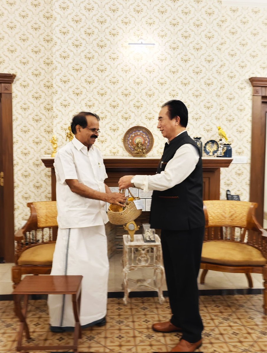 GeorgekurianBjp's tweet image. Meeting with Chief Minister of Mizoram Shri.@Lal_Duhoma at Delhi.